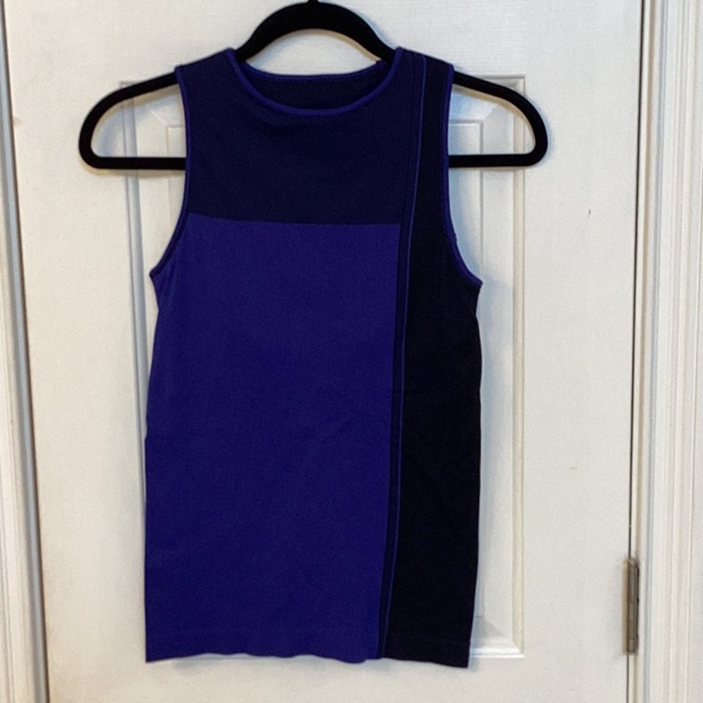 Derek Lam for Athleta Black & Blue Top w/ Built-In Bra